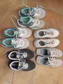 5 pairs of tennis shoes to toss