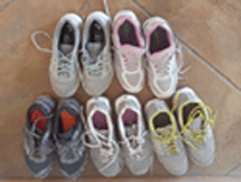 5 pairs of tennis shoes to donate